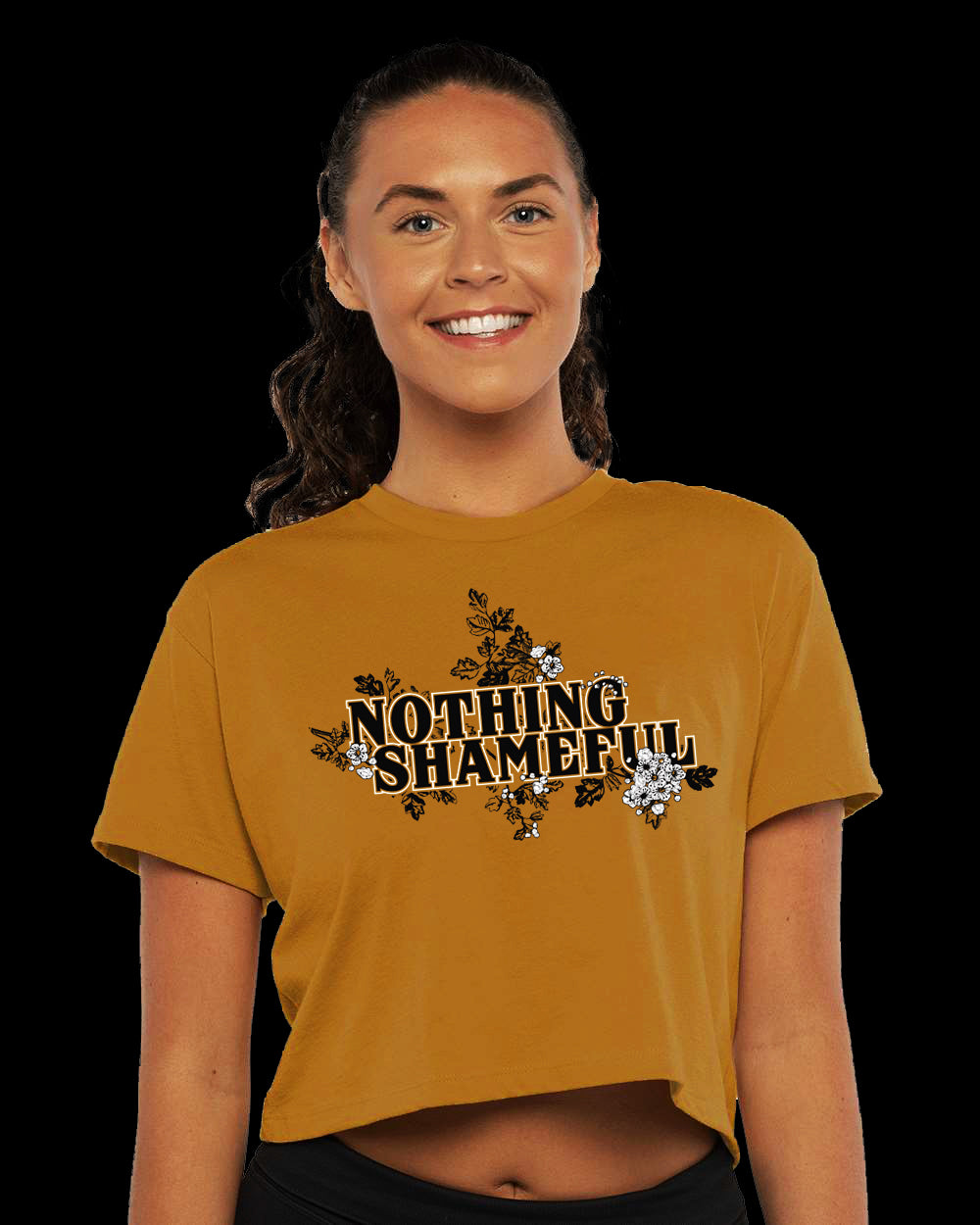 Ladies Gold Crop Top